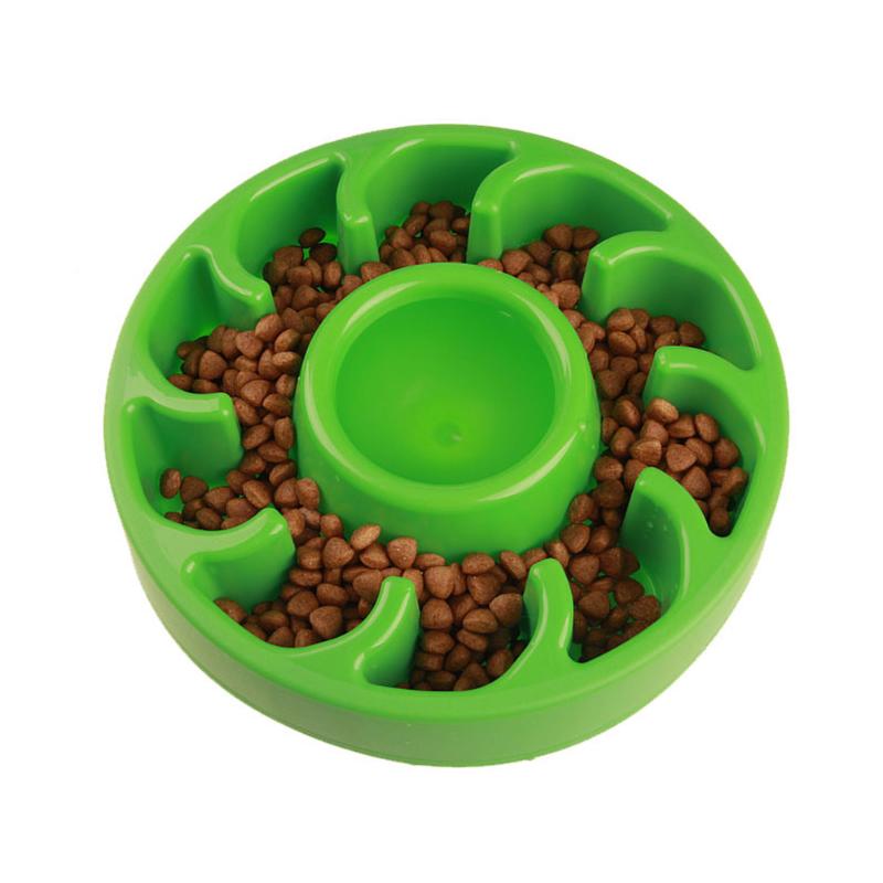 4 Colors Slow Feed Dog Bowl Healthy Anti-Choking Pet Food Bowl Prevent Obesity Dog Feeder Dish Water Bowl for Dogs